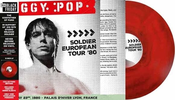 Vinyl Record Iggy Pop - Soldier European Tour '80 (Red & Black Smoke Coloured) (RSD) (LP) - 2