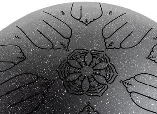 Tongue Drum Shamann 12" 10 Notes with EQ 432Hz Spackle Black Tongue Drum - 5