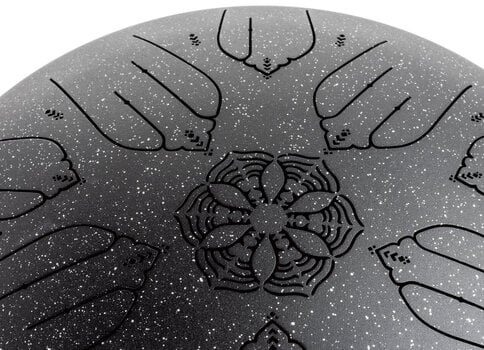 Tongue Drum Shamann 12" 10 Notes with EQ 432Hz Spackle Black Tongue Drum - 6
