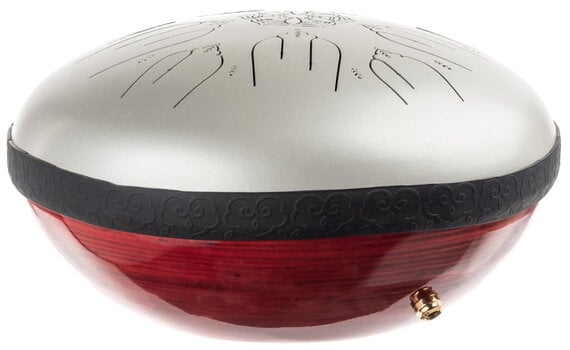Tongue Drum Shamann 12" 10 Notes with EQ 432Hz Silver Tongue Drum - 4