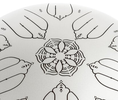 Tongue Drum Shamann 12" 10 Notes with EQ 432Hz Silver Tongue Drum - 6