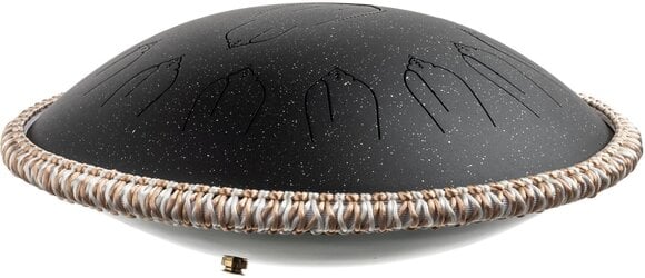 Tongue Drum Shamann 14" 15 Notes with EQ D Kurd 432Hz Spackle Black Tongue Drum - 4