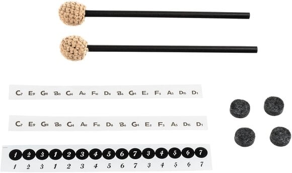 Tongue Drum Shamann 14" 15 Notes with EQ D Kurd 432Hz Spackle Black Tongue Drum - 9