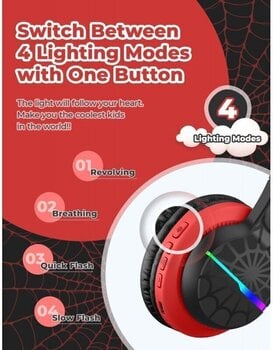 Słuchawki dla dzieci iClever BTH12 Black/Red Słuchawki dla dzieci - 2