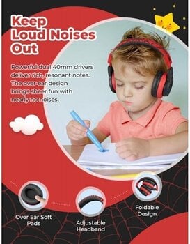 Słuchawki dla dzieci iClever BTH12 Black/Red Słuchawki dla dzieci - 5