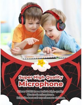 Słuchawki dla dzieci iClever BTH12 Black/Red Słuchawki dla dzieci - 6