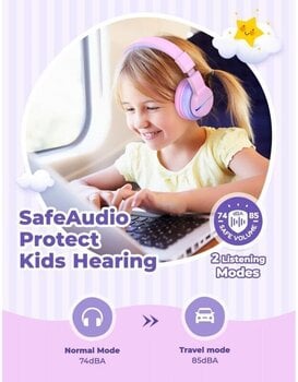 Hörlurar för barn iClever BTH12 Pink Hörlurar för barn - 4