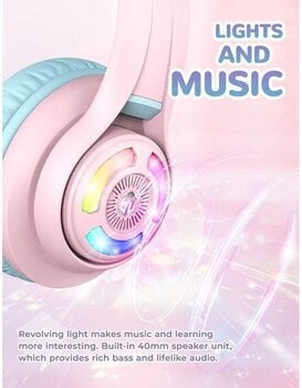 Слушалки за деца iClever Cat Ear BTH13 Pink Слушалки за деца - 2