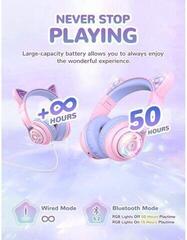 Слушалки за деца iClever Cat Ear BTH13 Purple Слушалки за деца - 1