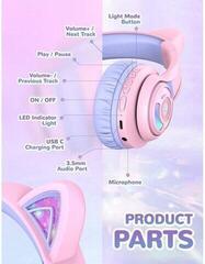 Слушалки за деца iClever Cat Ear BTH13 Purple Слушалки за деца - 2