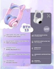 Слушалки за деца iClever Cat Ear BTH13 Purple Слушалки за деца - 6