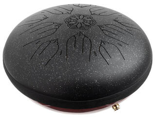Tongue Drum Shamann 12" 10 Notes with EQ 432Hz Spackle Black Tongue Drum - 2