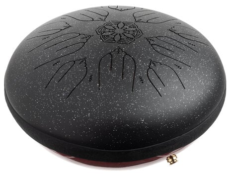 Tongue Drum Shamann 12" 10 Notes with EQ 432Hz Spackle Black Tongue Drum - 3