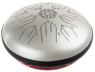 Tongue Drum Shamann 12" 10 Notes with EQ 432Hz Silver Tongue Drum - 2