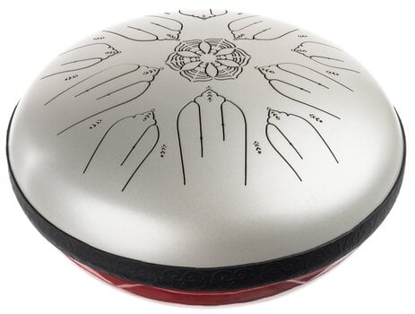 Tongue Drum Shamann 12" 10 Notes with EQ 432Hz Silver Tongue Drum - 3