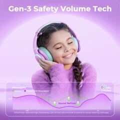 Headphones for children iClever BTH26 Purple/Green Headphones for children - 3