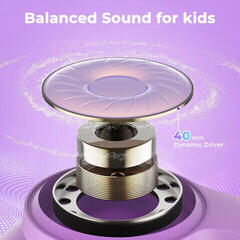 Headphones for children iClever BTH26 Purple/Green Headphones for children - 6