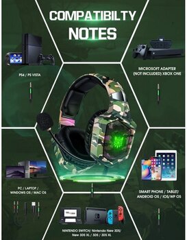 слушалки за компютър Onikuma K8 Camo слушалки за компютър - 7