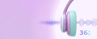 Headphones for children iClever BTH26 Purple/Green Headphones for children - 7