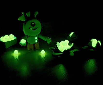 Argilă de modelare pentru copii Jovi 70/18G Argilă de modelare pentru copii Glow In The Dark - 3