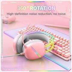 PC headset Onikuma X33 RGB Pink PC headset - 6