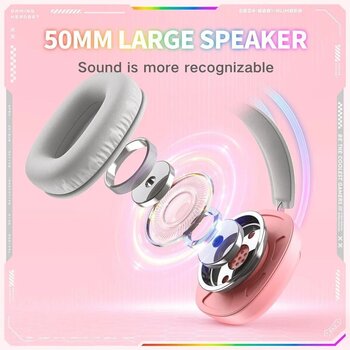 PC slušalke Onikuma X33 RGB Roza PC slušalke - 9