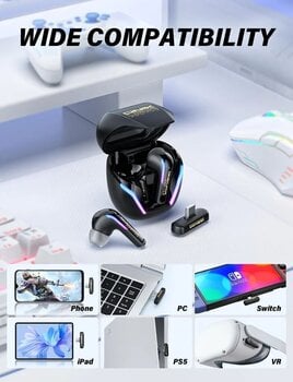 Trådløse i øret-hodetelefoner Onikuma T27 TWS 2.4G Wireless ENC Black - 8