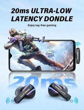Trådløse i øret-hodetelefoner Onikuma T27 TWS 2.4G Wireless ENC Black - 12