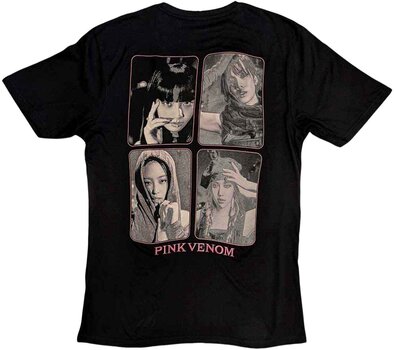 T-Shirt Blackpink T-Shirt Pink Venom Group Photo Unisex Black 2XL - 2