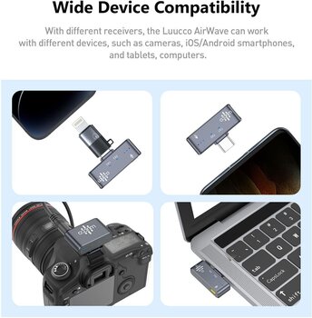 Mikrofon za Smartphone LUUCCO AirWave Pro K2 Combo Set Mikrofon za Smartphone - 5