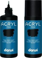 Akryylimaali Darwi Opak Akryylimaali Black 80 ml 1 kpl - 1