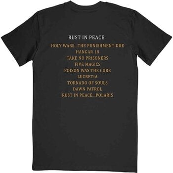 T-Shirt Megadeth T-Shirt Rust In Peace Track list Unisex Black XL - 2