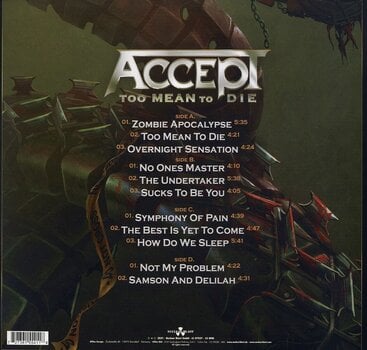 Disco de vinil Accept - Too Mean To Die (Silver Coloured) (2 LP) - 3