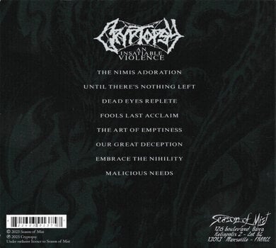 Muzički CD Cryptopsy - An Insatiable Violence (Deluxe Edition) (Digipak) (CD) - 4