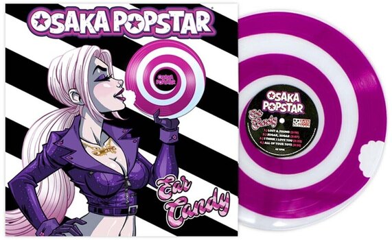 LP Osaka Popstar - Ear Candy (45 RPM) (Candy Swirl Bite Coloured) (EP) - 2