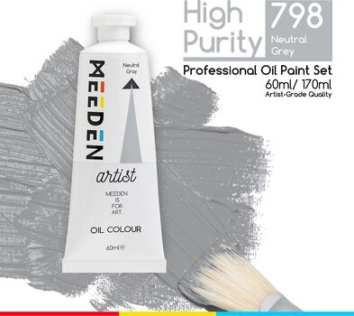 Culoare ulei Meeden 34.1051 Vopsea cu ulei 51 Neutral Gray 60 ml 1 buc. - 2