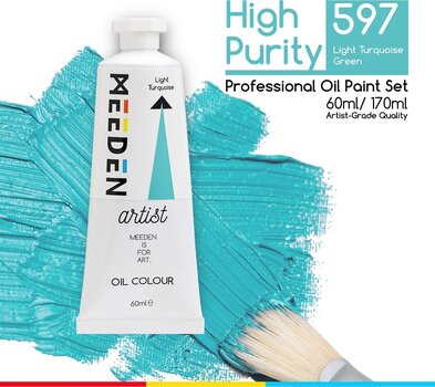 Oljefarge Meeden Oil Paint 60ml 33 Light Turquoise Blue - 2