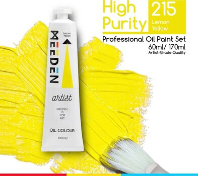 Culoare ulei Meeden 34.1103 Vopsea cu ulei 03 Lemon Yellow 170 ml 1 buc. - 2