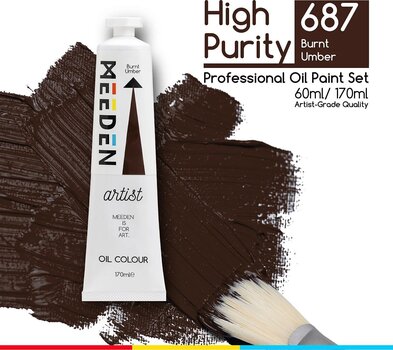 Culoare ulei Meeden 34.1110 Vopsea cu ulei 10 Burnt Umber 170 ml 1 buc. - 2