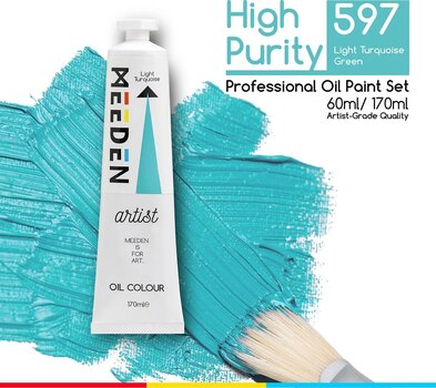Culoare ulei Meeden 34.1133 Vopsea cu ulei 33 Light Turquoise Blue 170 ml 1 buc. - 2