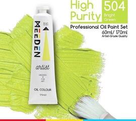 Tempera ad olio Meeden 34.1146 Pittura a olio 46 Bright Green 170 ml 1 pz - 1