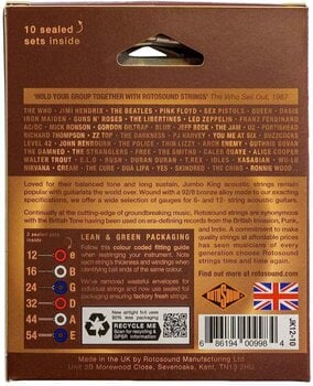 Cordes de guitares acoustiques Rotosound JK12-10 Cordes de guitares acoustiques (Comme neuf) - 3