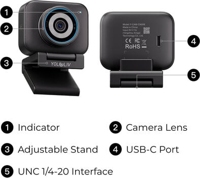 Systèmes de caméras intelligentes YoloLiv YoloCam S3 Noir Systèmes de caméras intelligentes - 6