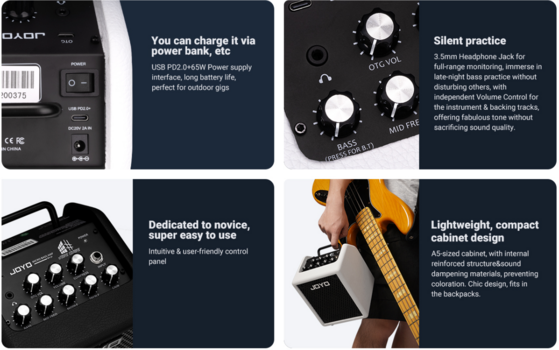 Malo bas combo pojačalo Joyo BA-30 Vibe Cube Malo bas combo pojačalo - 9