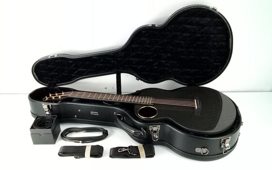 Електро-акустична китара Джъмбо Enya Music X4 Pro Mini Acoustic Plus Black Електро-акустична китара Джъмбо (Почти нов) - 2