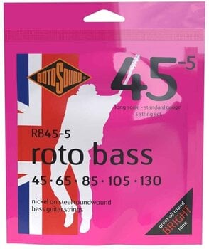 Saiten für 5-saitigen E-Bass, Saiten für 5-Saiter E-Bass Rotosound RB45-5 Saiten für 5-saitigen E-Bass, Saiten für 5-Saiter E-Bass - 2