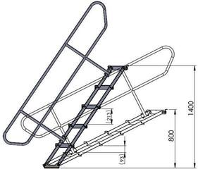 Аксесоари за скеле Duratruss DURASTAGE Vario Stair 80-140cm Аксесоари за скеле - 3
