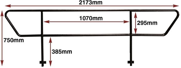 Аксесоари за скеле Duratruss DURASTAGE Handrail Vario Stair left Аксесоари за скеле - 2