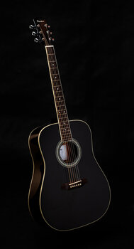 Dreadnought Guitar Pasadena PD-350 Black Dreadnought Guitar - 8