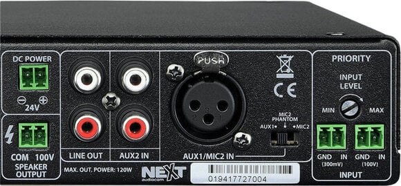 Strefowy wzmacniacz miksujący NEXT Audiocom MX120 Strefowy wzmacniacz miksujący - 5